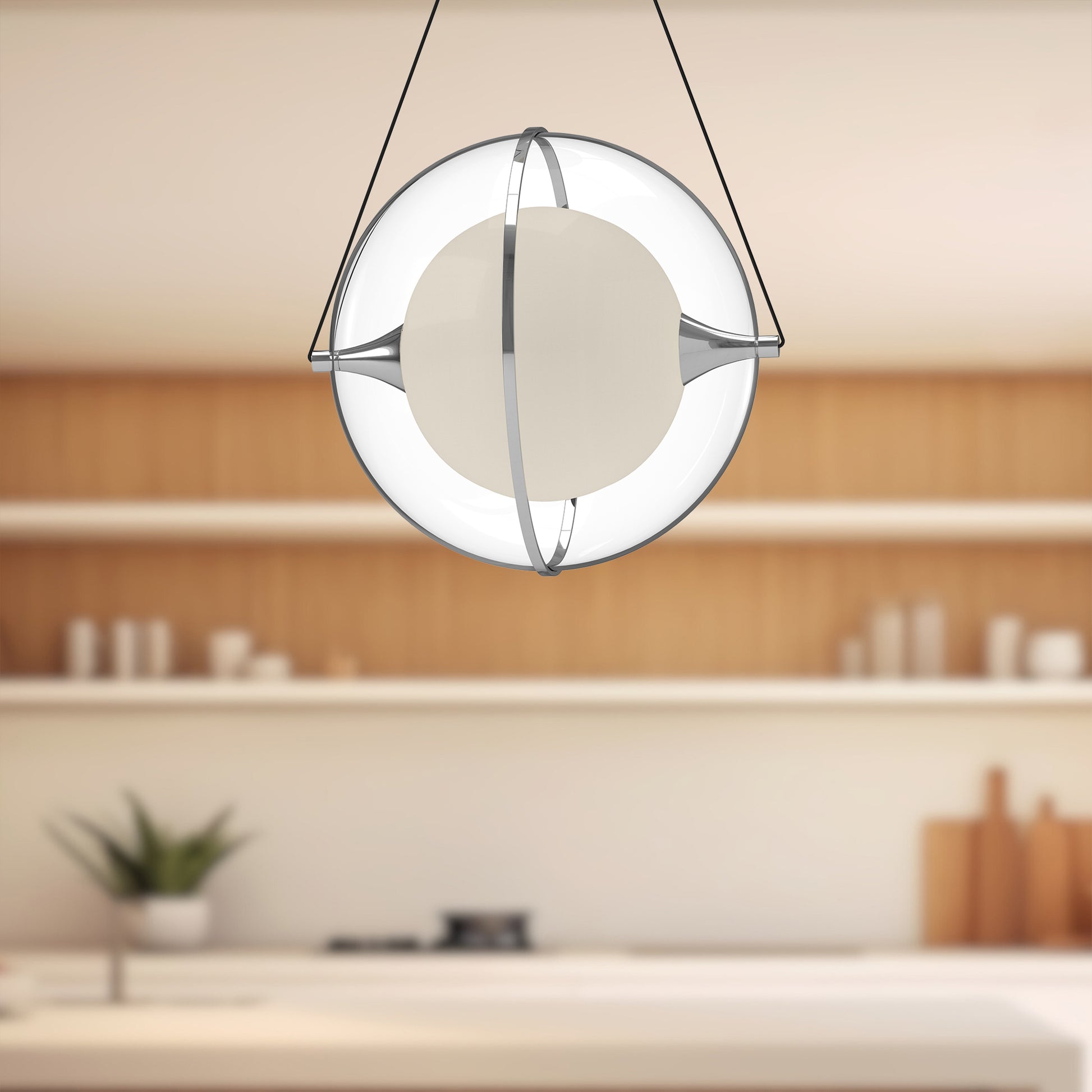 Aries 12-in Black LED Pendant