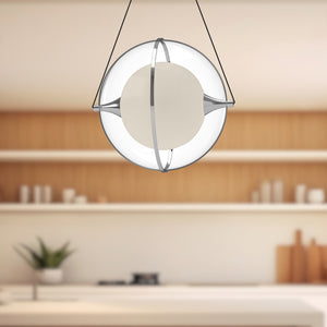 Aries 12-in Black LED Pendant