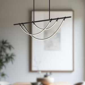 Aryas 48-in Urban Bronze LED Linear Pendant