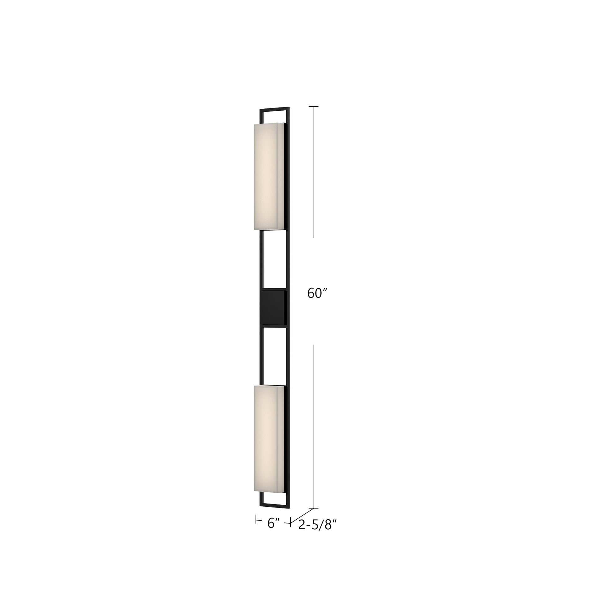 Aspen 60-in Black LED Exterior Wall Sconce