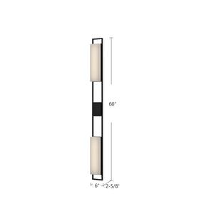 Aspen 60-in Black LED Exterior Wall Sconce