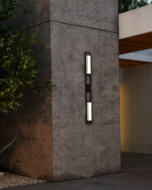 Aspen 60-in Black LED Exterior Wall Sconce