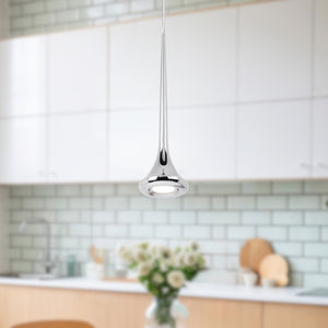 Bach 5-in Chrome LED Pendant