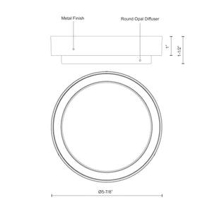 Bailey 5-in Black LED Exterior Ceiling