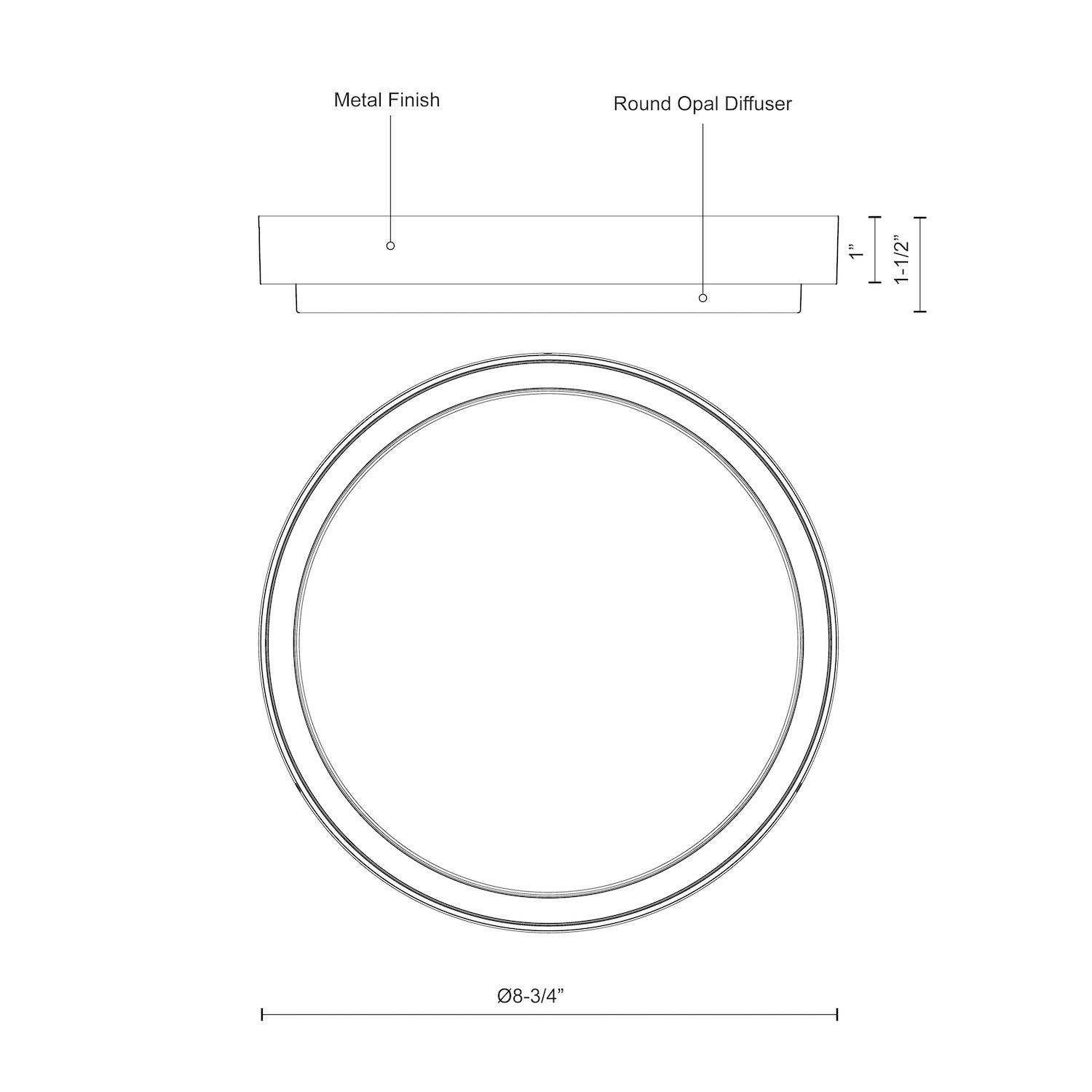 Bailey Gray LED Exterior Ceiling