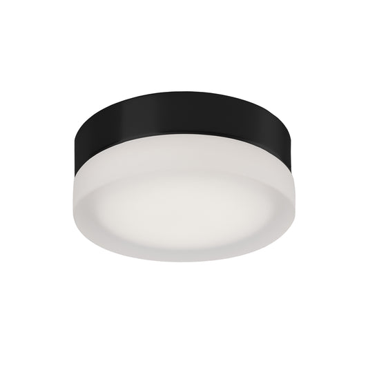 Bedford 6-in Brushed Nickel/Frosted LED Flush Mount