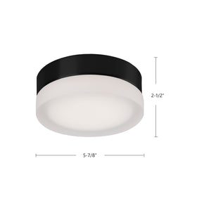 Bedford 6-in Brushed Nickel/Frosted LED Flush Mount