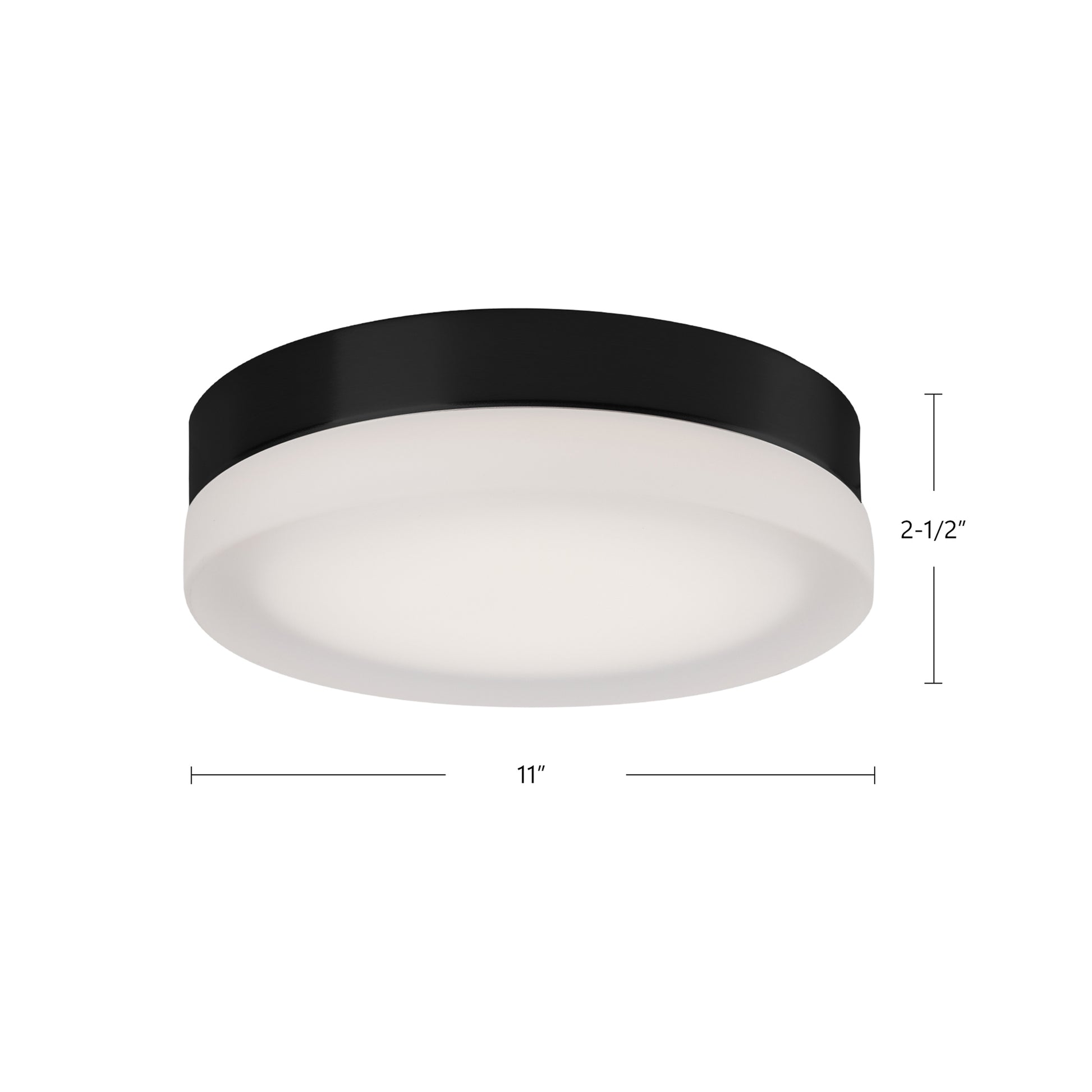 Bedford 11-in Brushed Nickel/Frosted LED Flush Mount