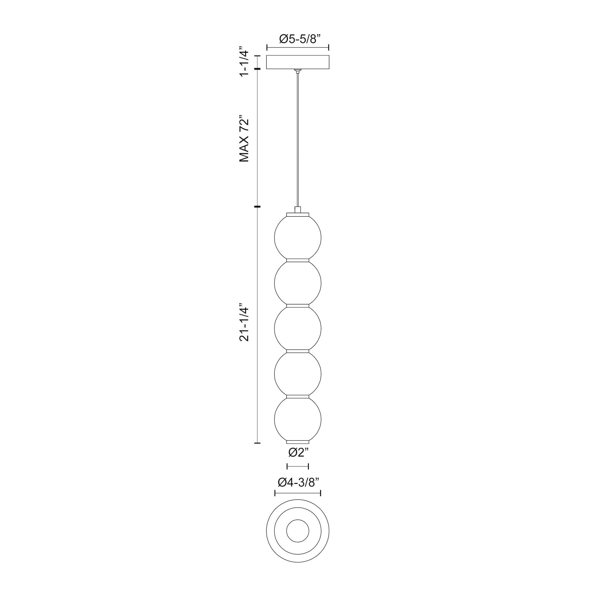 Bijou 5-in Brushed Nickel/Opal Matte Glass LED Pendant