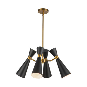 Blake 24-in White/Aged Gold Socket Chandelier