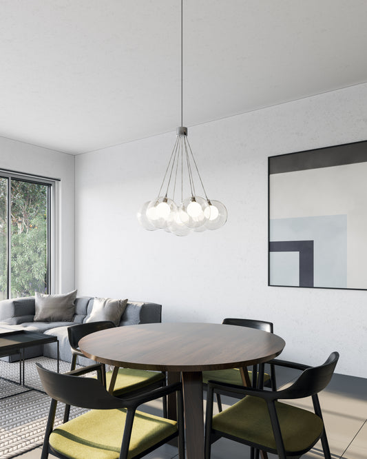 Bolla 17-in Chrome LED Chandeliers