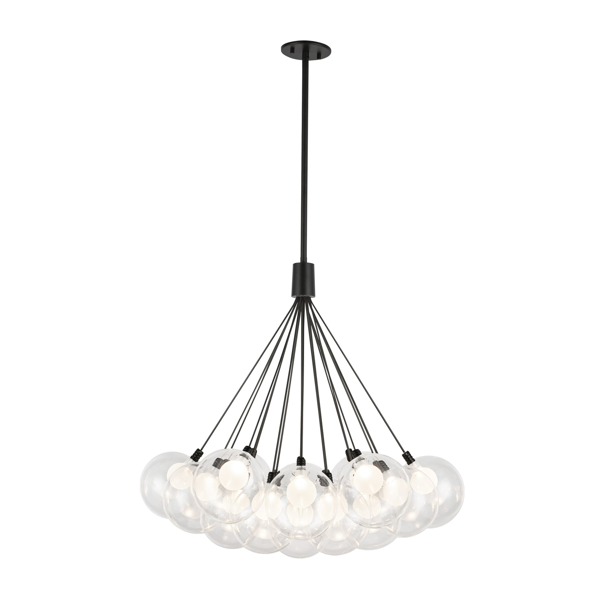 Bolla 28-in Opal Glass LED Chandelier