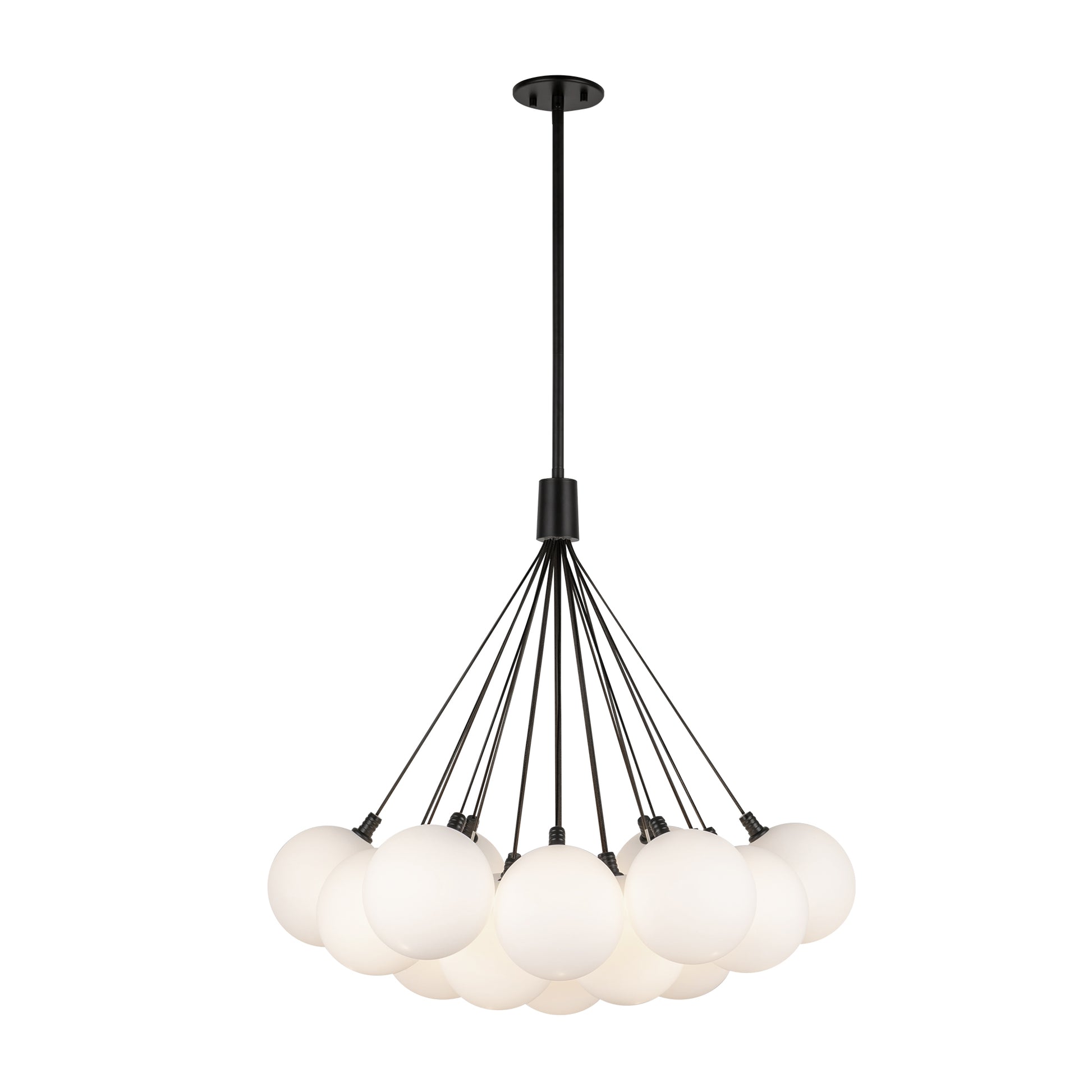 Bolla 28-in Opal Glass LED Chandelier