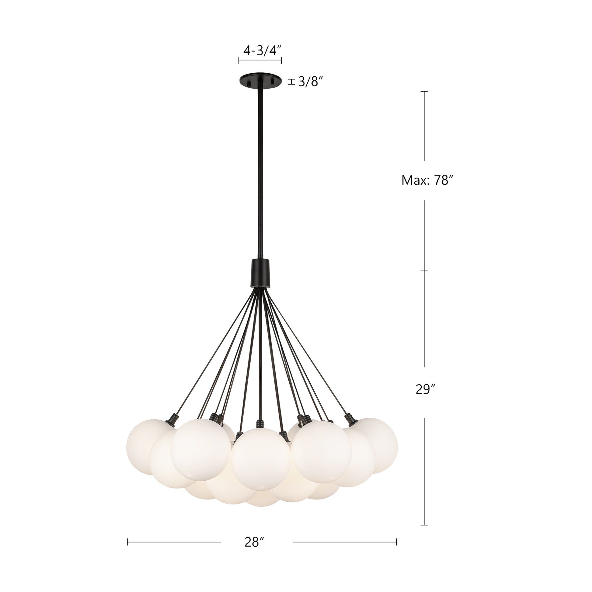 Bolla 28-in Chandelier