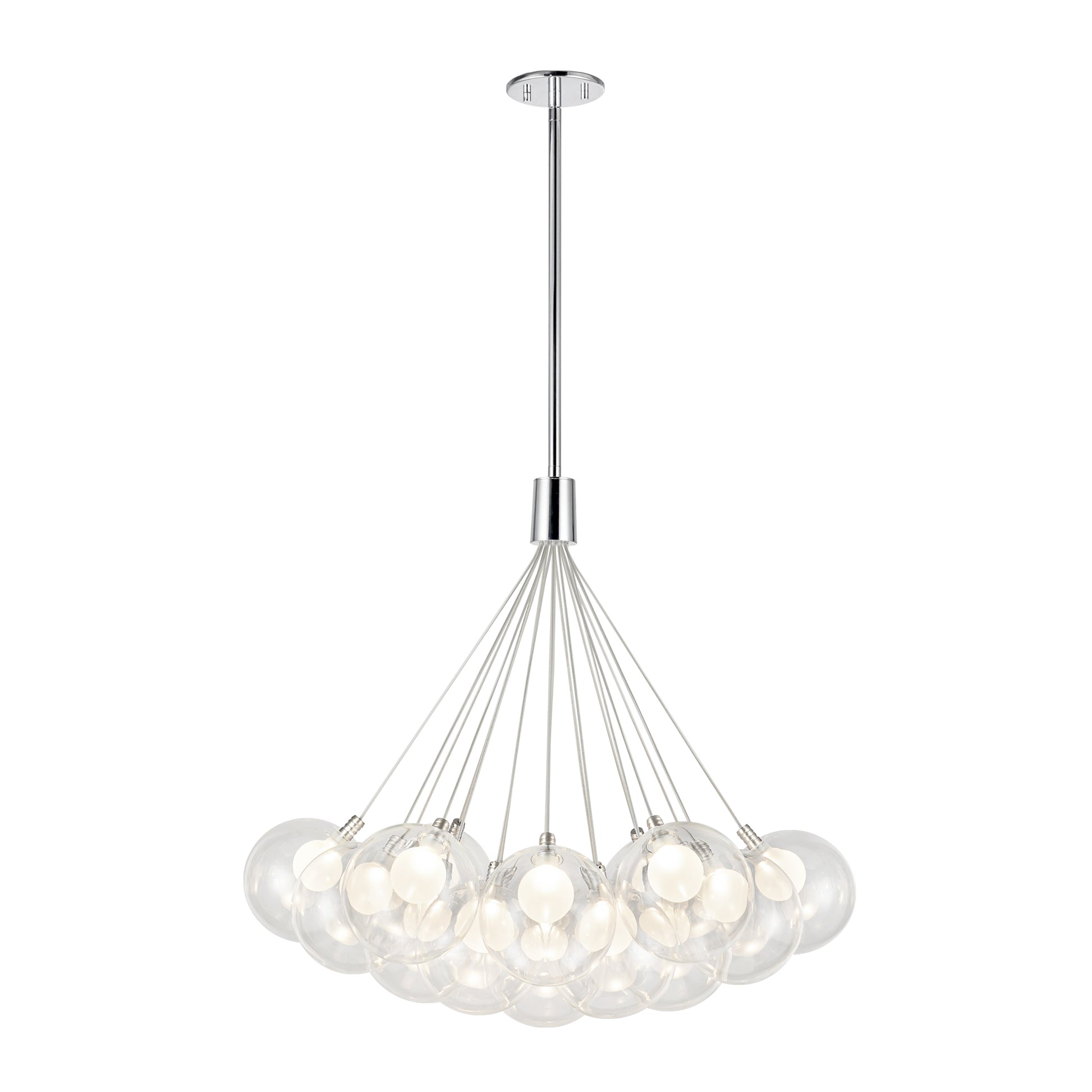 Bolla 28-in Chrome LED Chandeliers