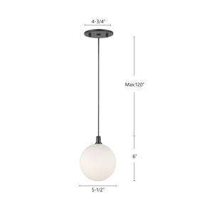 Bolla 6-in Chrome LED Pendant
