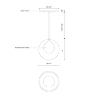 Bolla 6-in Chrome LED Pendant