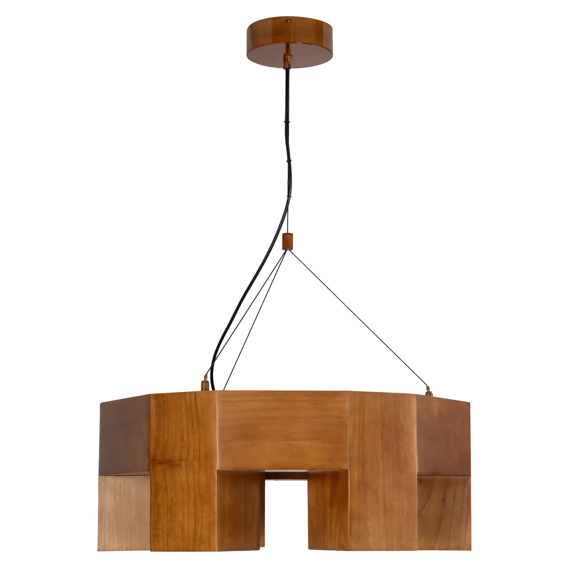 Bosco 25-in Solid Wood LED Chandelier
