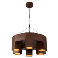 Bosco 25-in Solid Wood LED Chandelier