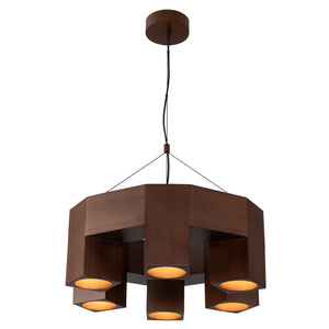 Bosco 25-in Solid Wood LED Chandelier