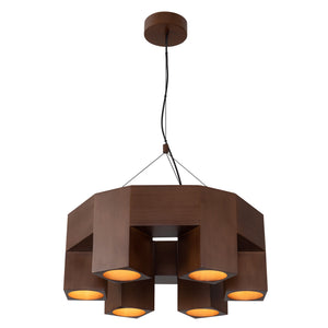 Bosco 25-in Solid Wood LED Chandelier