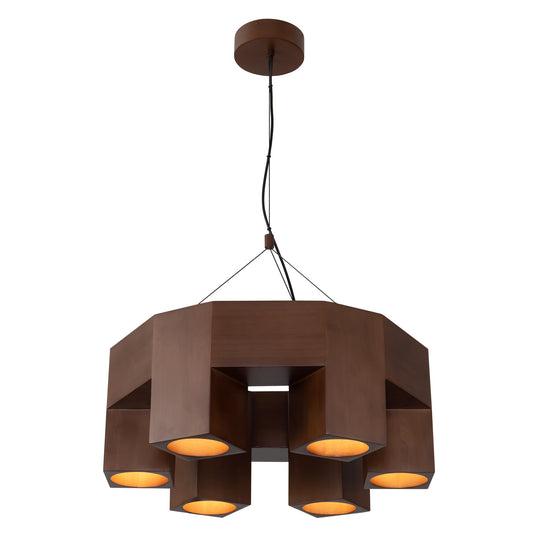 Bosco 25-in Solid Wood LED Chandelier