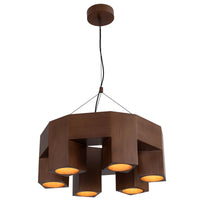 Bosco 25-in Solid Wood LED Chandelier