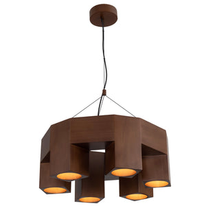 Bosco 25-in Solid Wood LED Chandelier