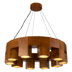 Bosco 35-in Solid Wood LED Chandelier
