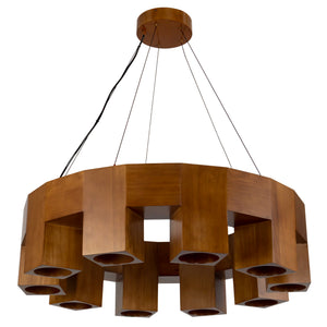 Bosco 35-in Solid Wood LED Chandelier