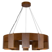 Bosco 35-in Solid Wood LED Chandelier