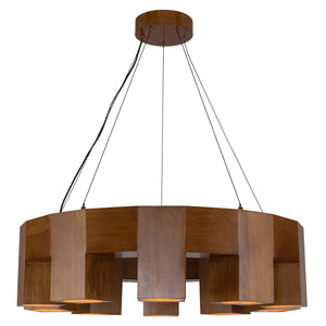 Bosco 35-in Solid Wood LED Chandelier