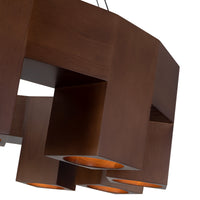 Bosco 35-in Solid Wood LED Chandelier