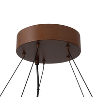 Bosco 35-in Solid Wood LED Chandelier