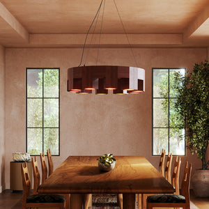 Bosco 35-in Solid Wood LED Chandelier