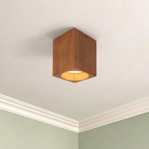 Bosco Solid Wood LED Flush Mount