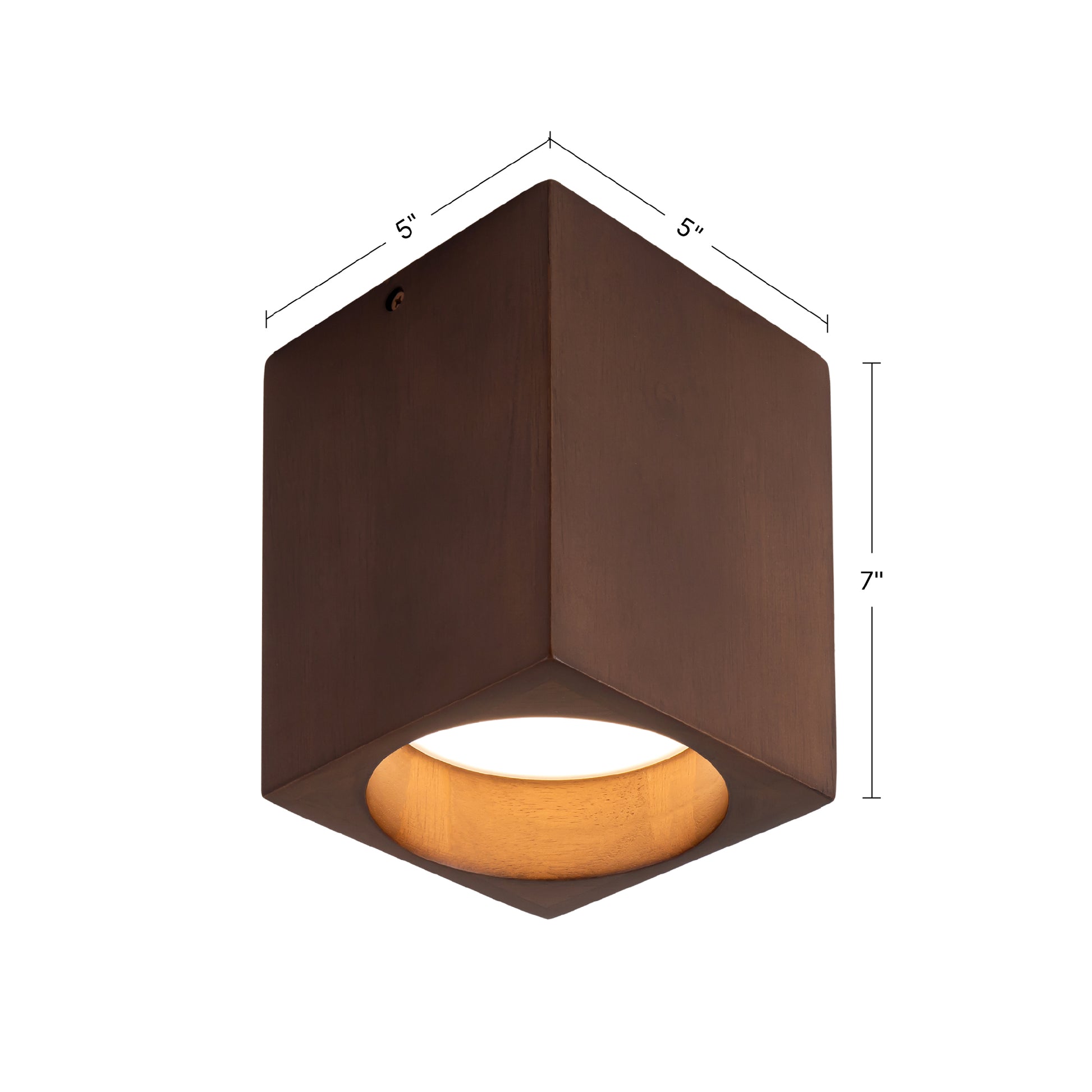 Bosco Solid Wood LED Flush Mount