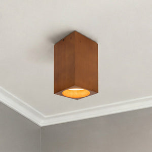 Bosco Solid Wood LED Flush Mount