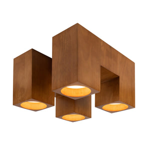 Bosco Solid Wood LED Flush Mount