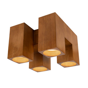 Bosco Solid Wood LED Flush Mount