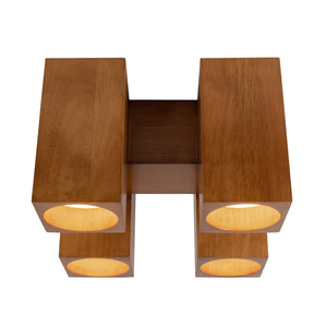 Bosco Solid Wood LED Flush Mount