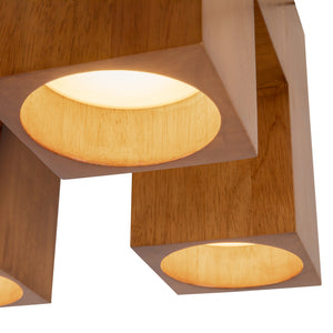 Bosco Solid Wood LED Flush Mount