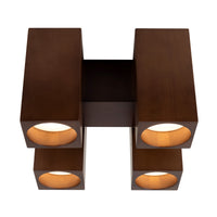 Bosco Solid Wood LED Flush Mount