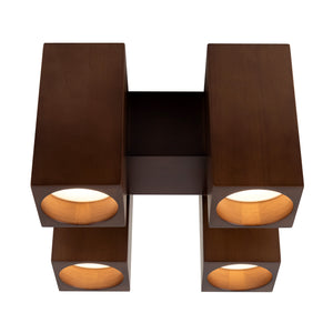 Bosco Solid Wood LED Flush Mount