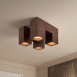 Bosco Solid Wood LED Flush Mount