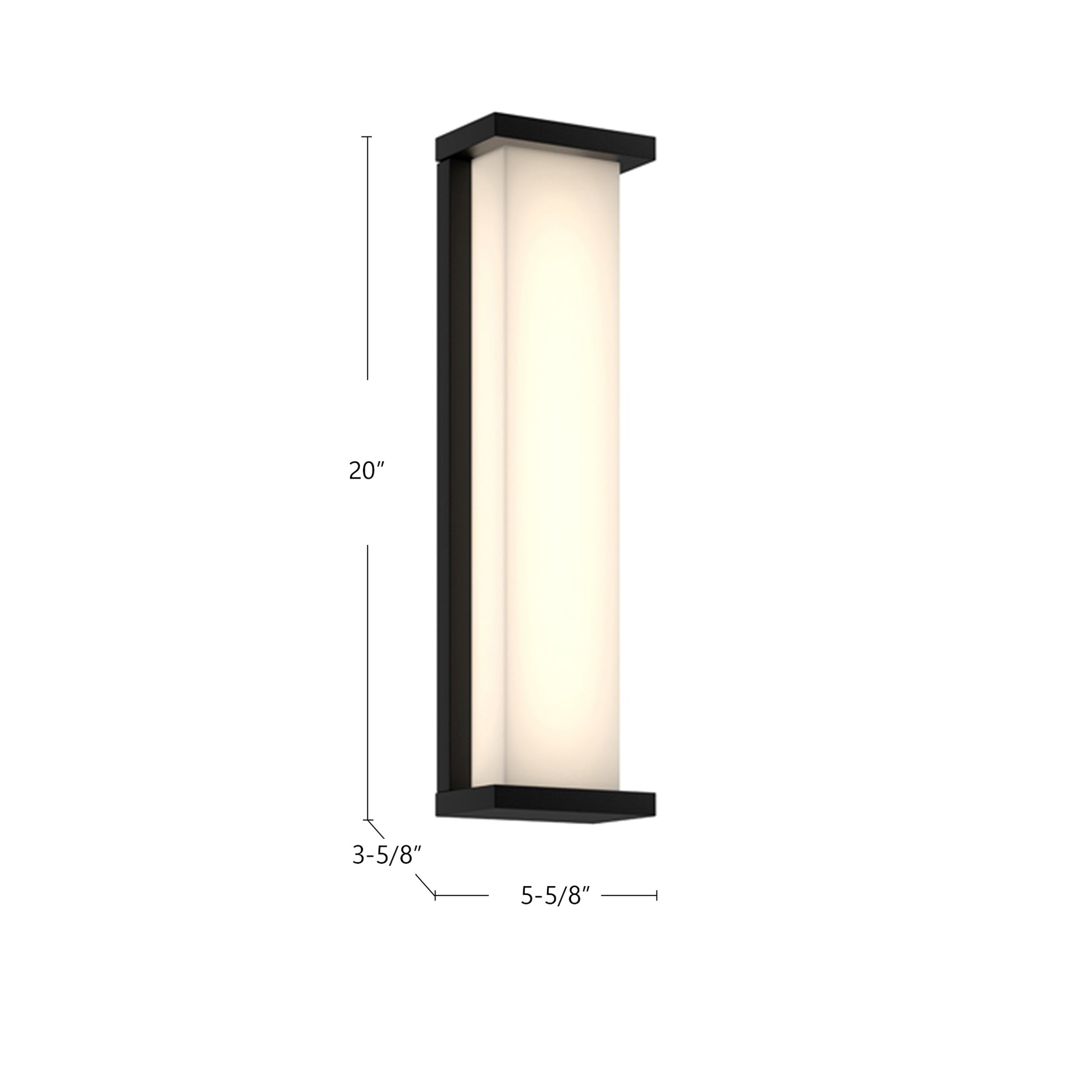 Bravo 20-in Black LED Exterior Wall Sconce