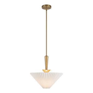 Bridgette 16-in Matte Black/White Linen Socket Pendant