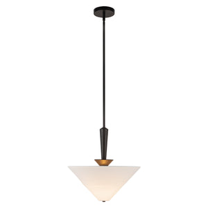 Bridgette 16-in Matte Black/White Linen Socket Pendant