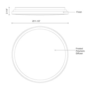 Brook 11-in Flush Mount