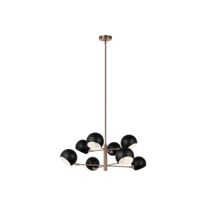 Combining elegance with a modern touch, the Orb family will make a stunning focal point for many design aspects. Finishes are Aged Gold Brass paired with Matte Black or Matte White shades with a white interior.